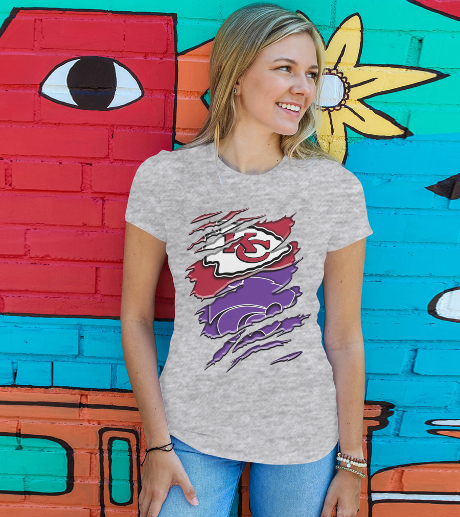 Kansas City Chiefs K-State Wildcats Fan Gear Rah 038 T-Shirt