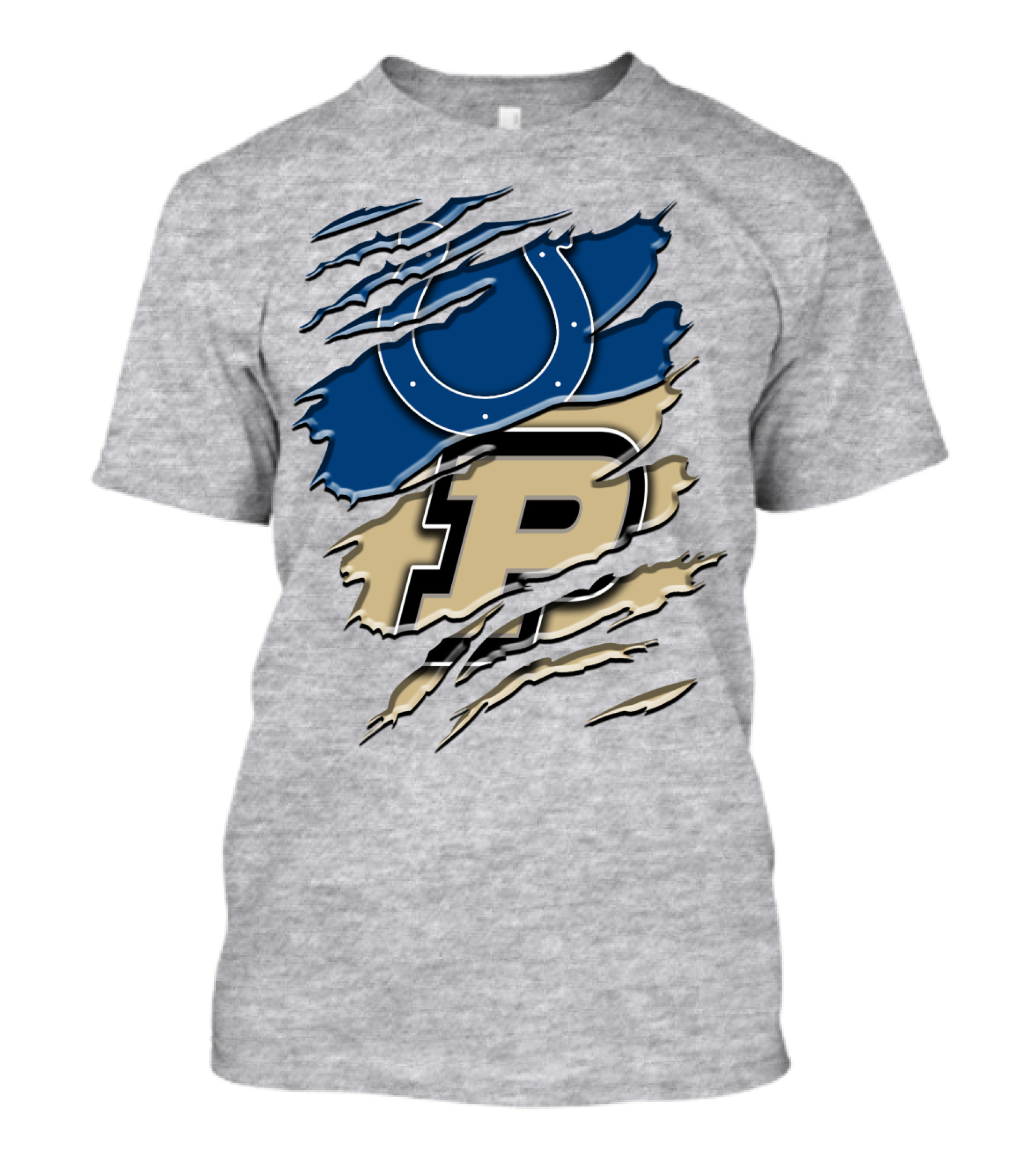 Indianapolis Colts Purdue Boilermakers Logo Mashup T-Shirt