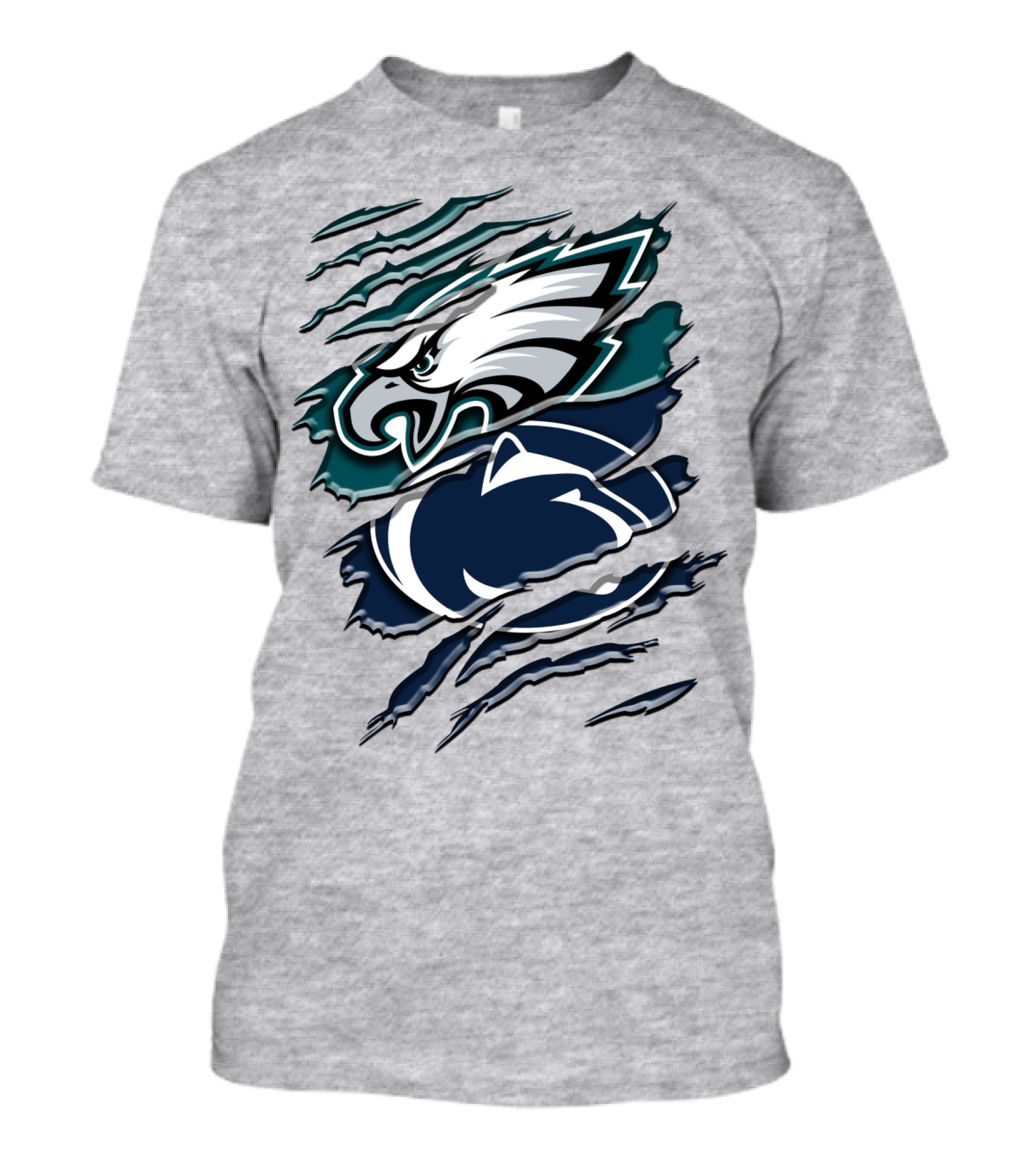 Philadelphia Eagles Penn State Nittany Lions Layered Claw Marks T-Shirt