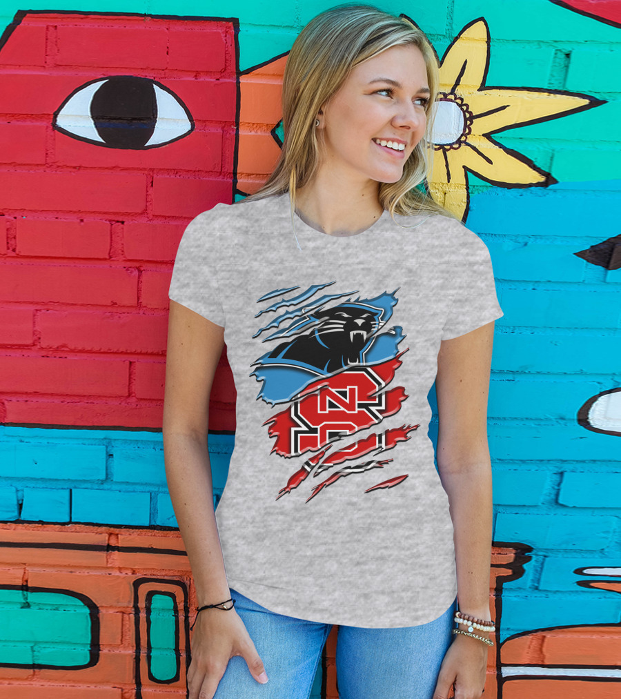 Panthers Nc State Wolfpack Claw Marks T-Shirt