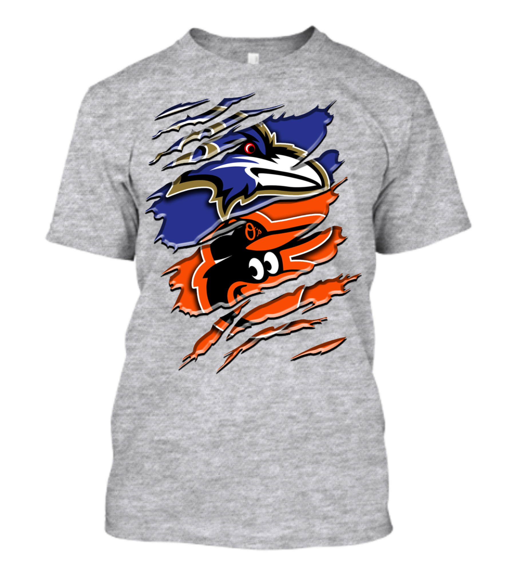 Baltimore Ravens Orioles Logo Mashup Rah 101 T-Shirt