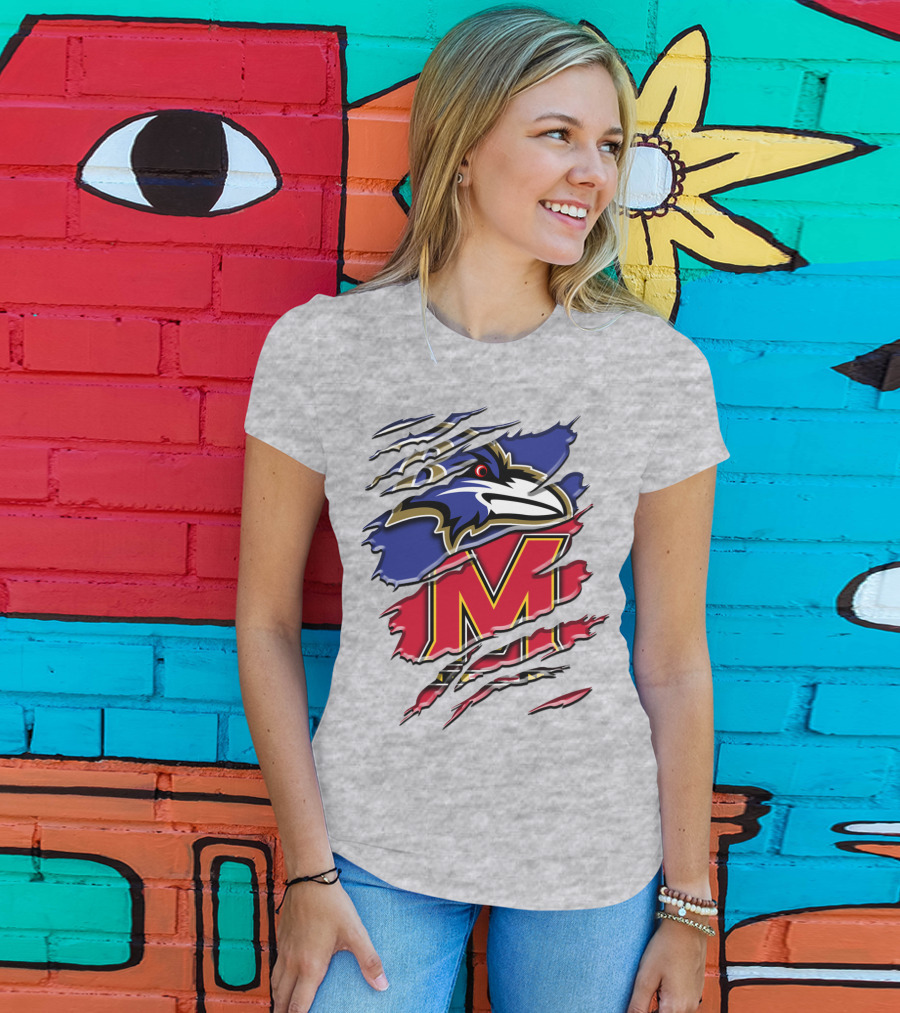 Baltimore Ravens Maryland Terrapins Mashup Rah 102 T-Shirt
