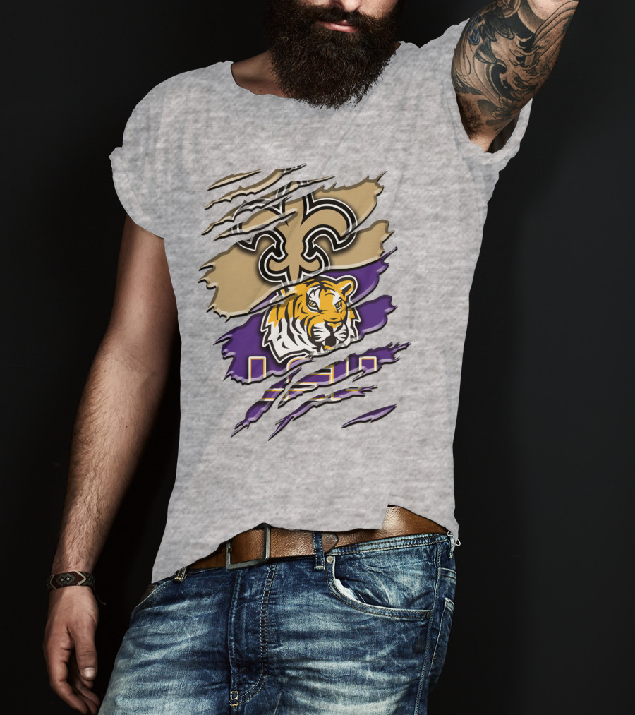 New Orleans Saints And Lsu Tigers Rah 107 T-Shirt