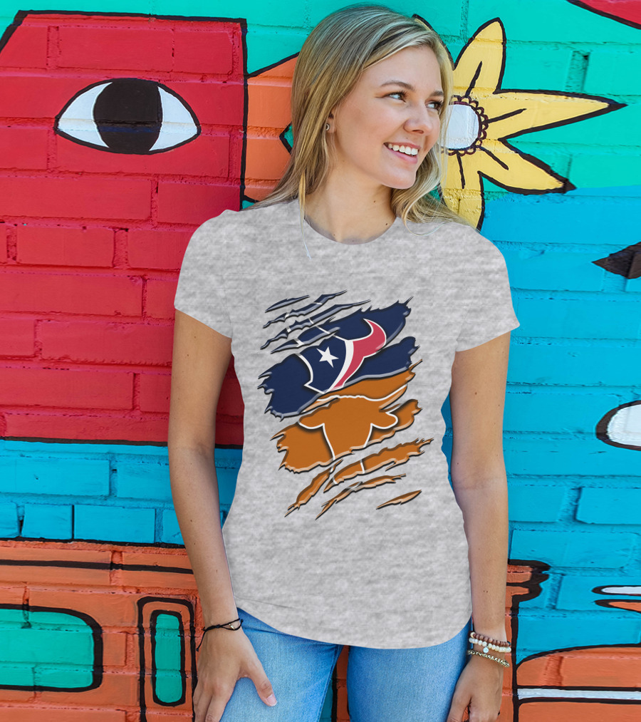 Houston Texans Longhorns Rah 123 T-Shirt