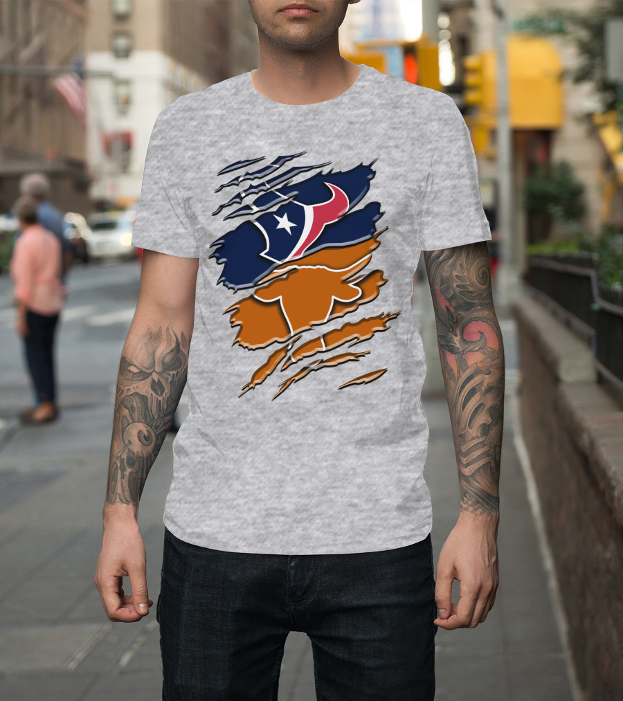 Houston Texans Longhorns Rah 123 T-Shirt