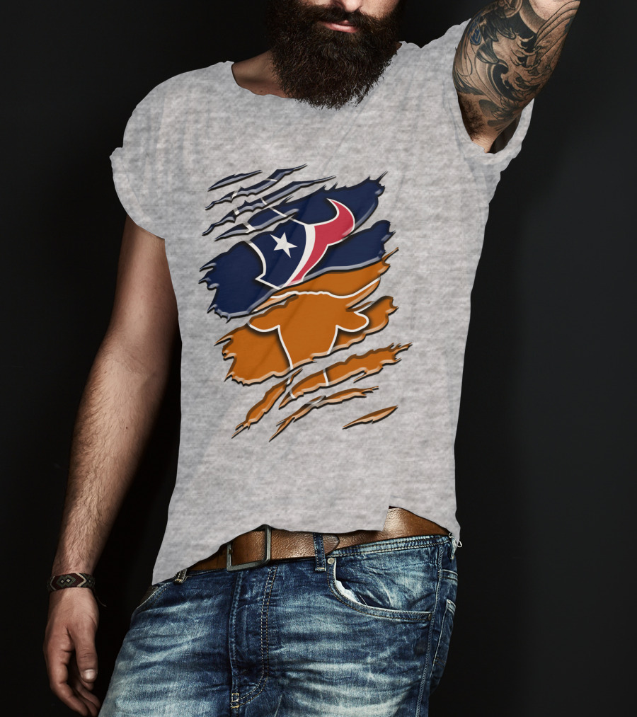 Houston Texans Longhorns Rah 123 T-Shirt
