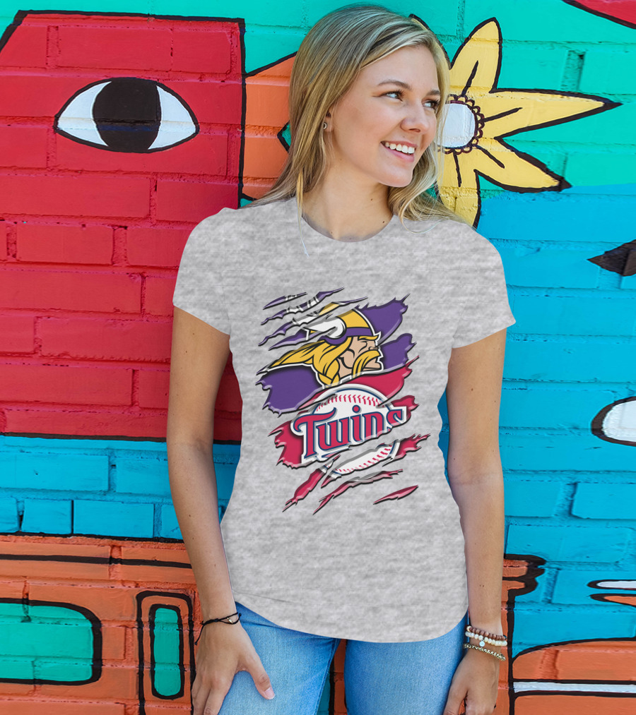 Minnesota Vikings Minnesota Twins Crossover Rah 135 T-Shirt