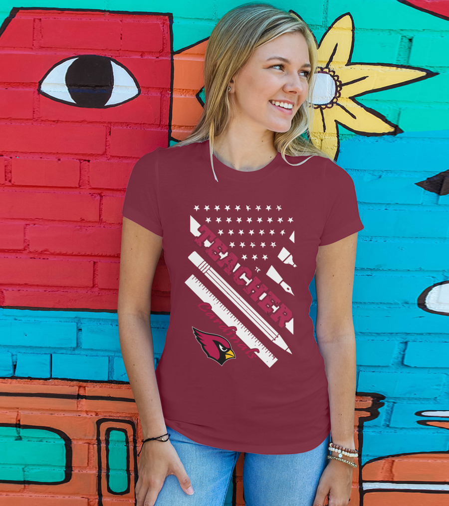 Arizona Cardinals Teacher Stars And Tools T-Shirt