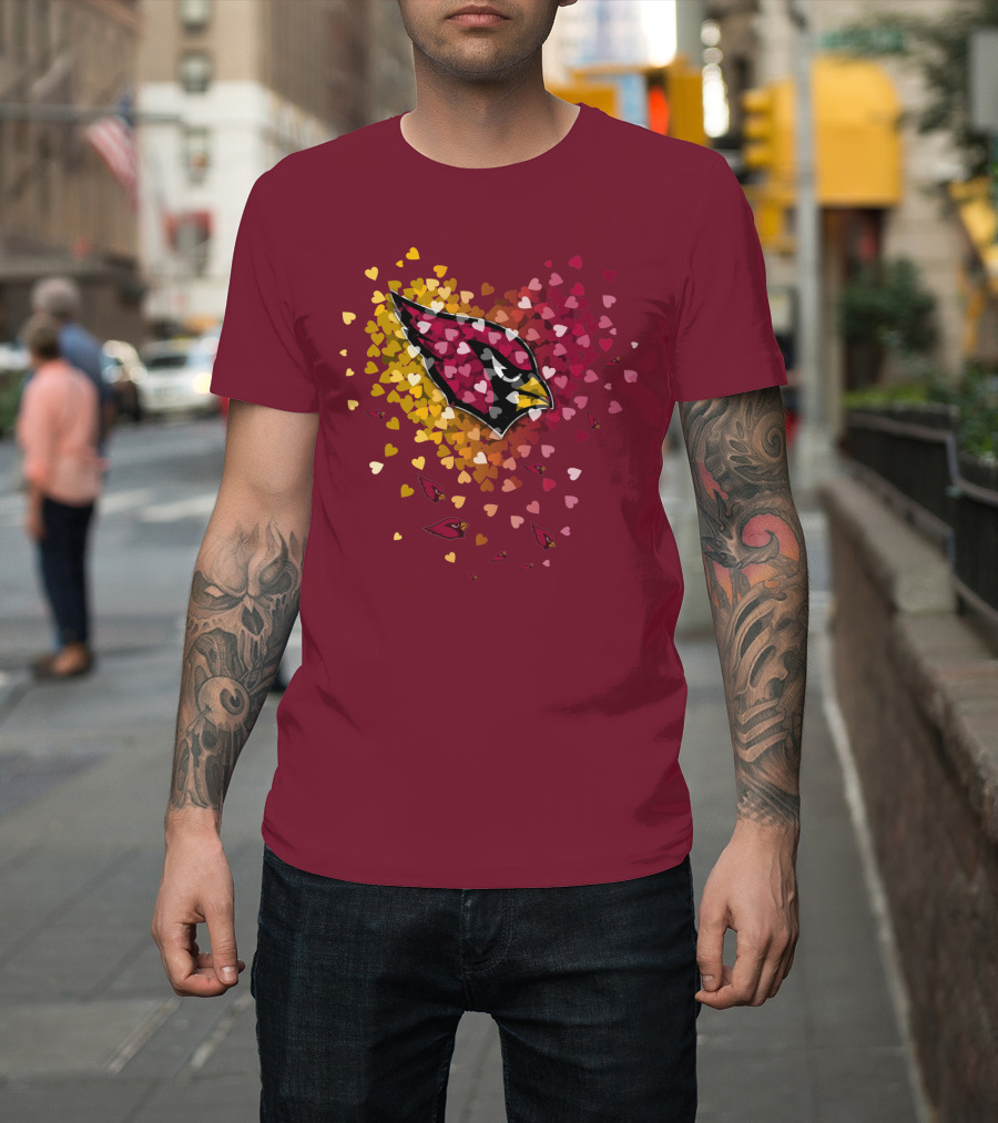 Arizona Cardinals Heart Symbol Burst T-Shirt
