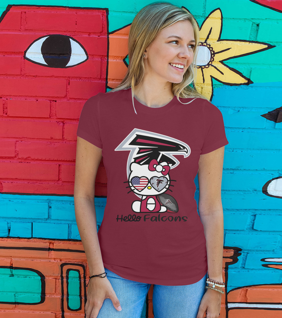 Hello Falcons Atlanta Football Team T-Shirt