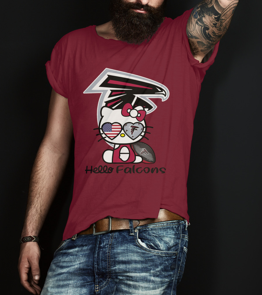 Hello Falcons Atlanta Football Team T-Shirt