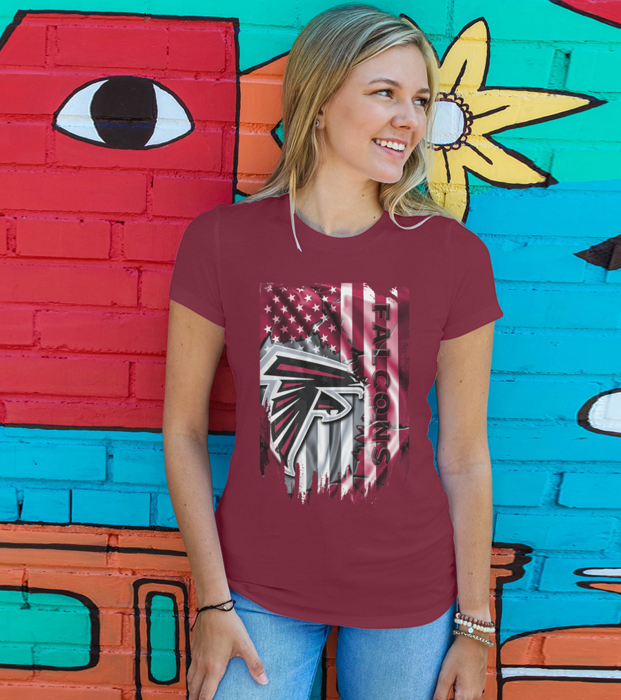 Falcons American Flag Atlanta Falcons T-Shirt