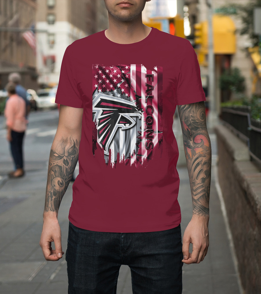 Falcons American Flag Atlanta Falcons T-Shirt