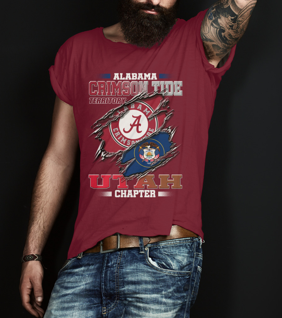 Alabama Crimson Tide Territory Utah Chapter 1896 Seal T-Shirt