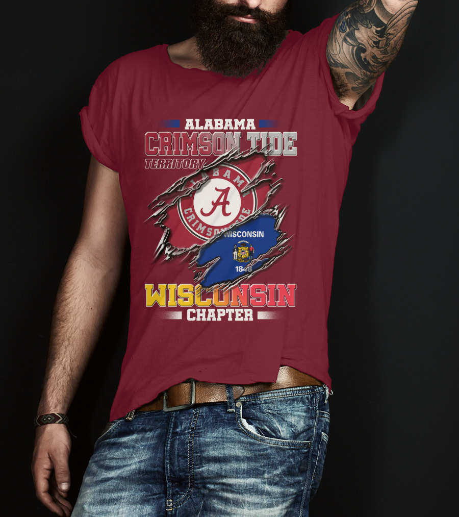 Alabama Crimson Tide Territory Wisconsin Chapter 1848 T-Shirt