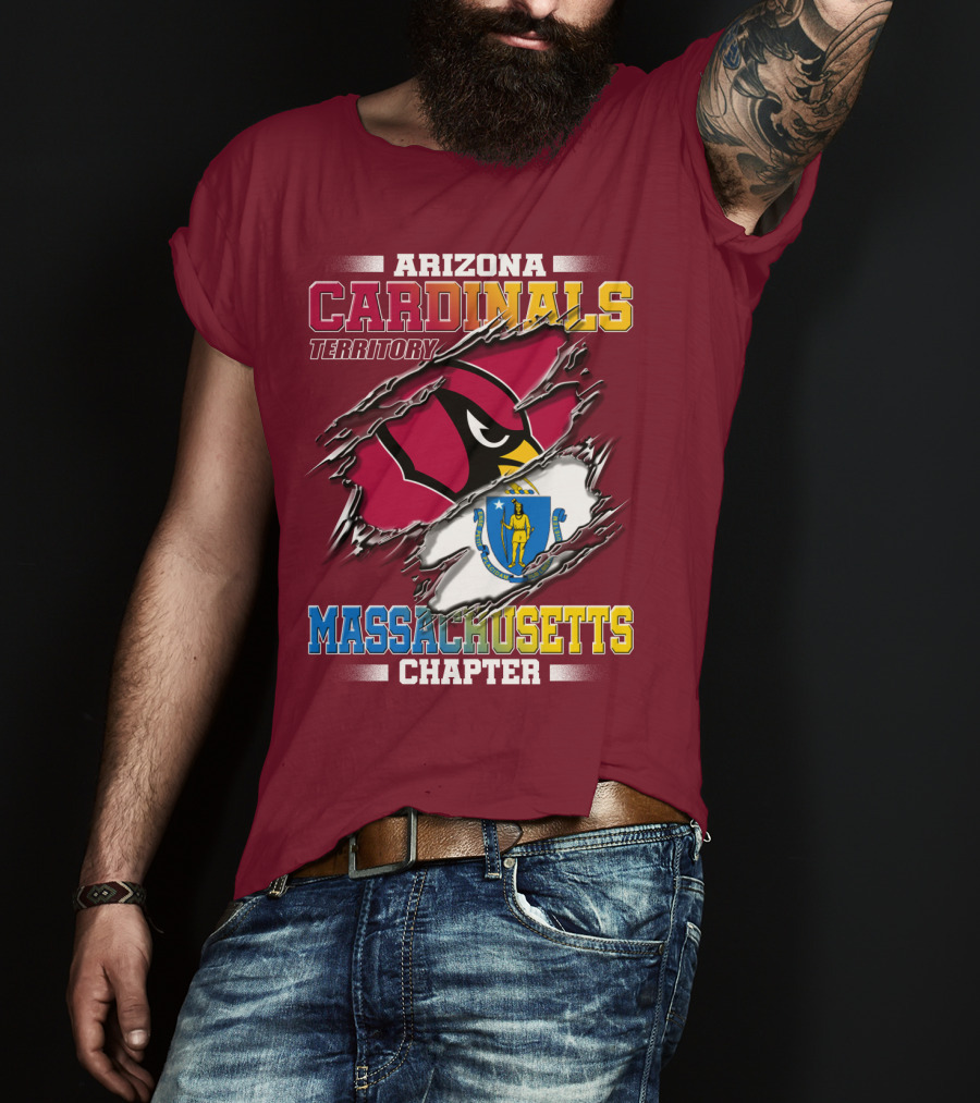 Arizona Cardinals Territory Massachusetts Chapter T-Shirt