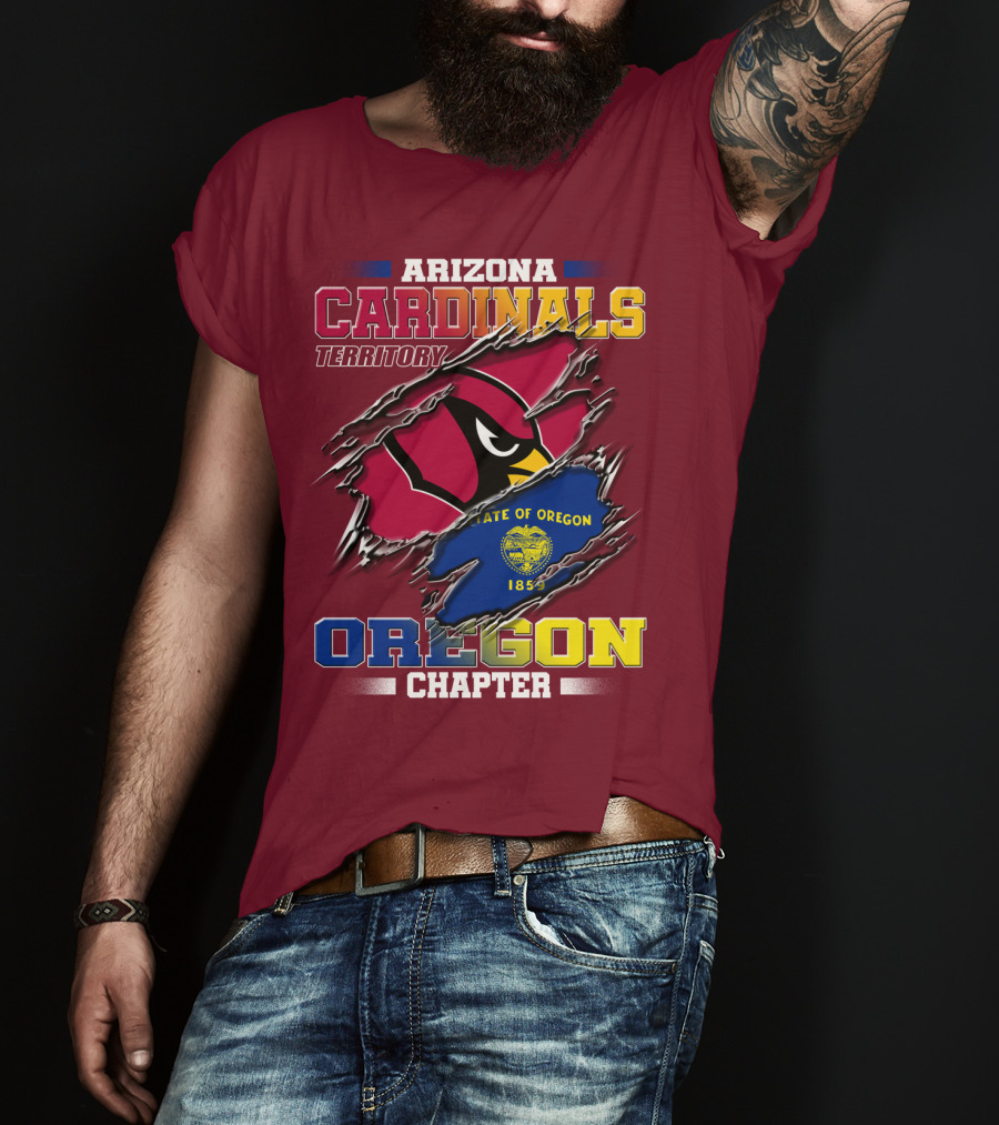 Arizona Cardinals Territory Oregon Chapter State Of Oregon 1859 T-Shirt