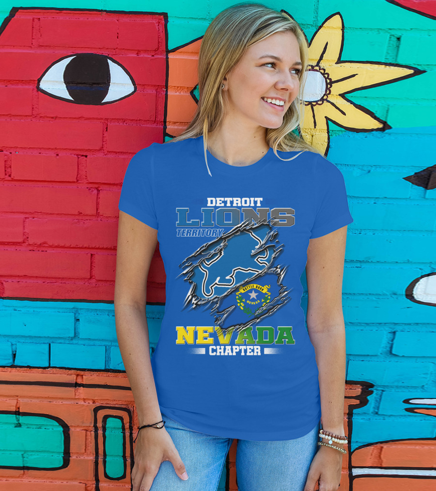 Detroit Lions Territory Nevada Chapter Battle Born T-Shirt