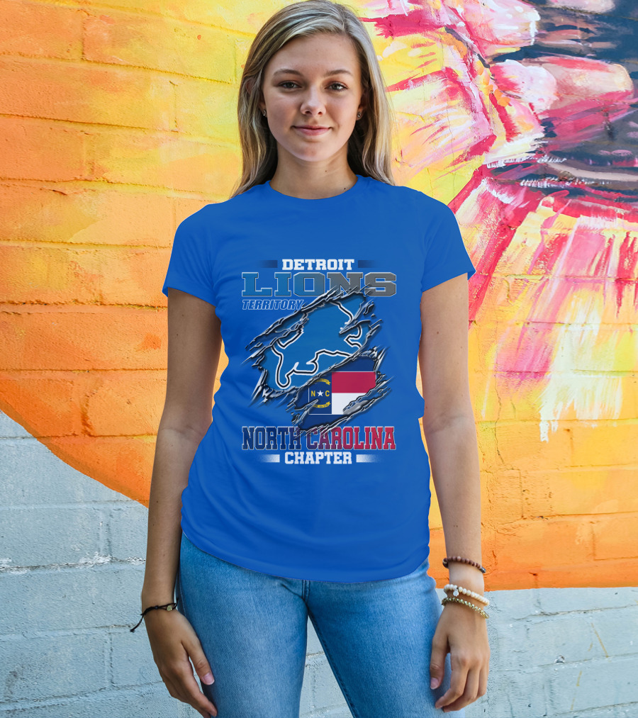 Detroit Lions Territory North Carolina Chapter T-Shirt