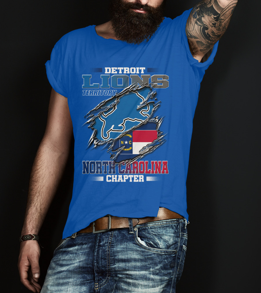 Detroit Lions Territory North Carolina Chapter T-Shirt