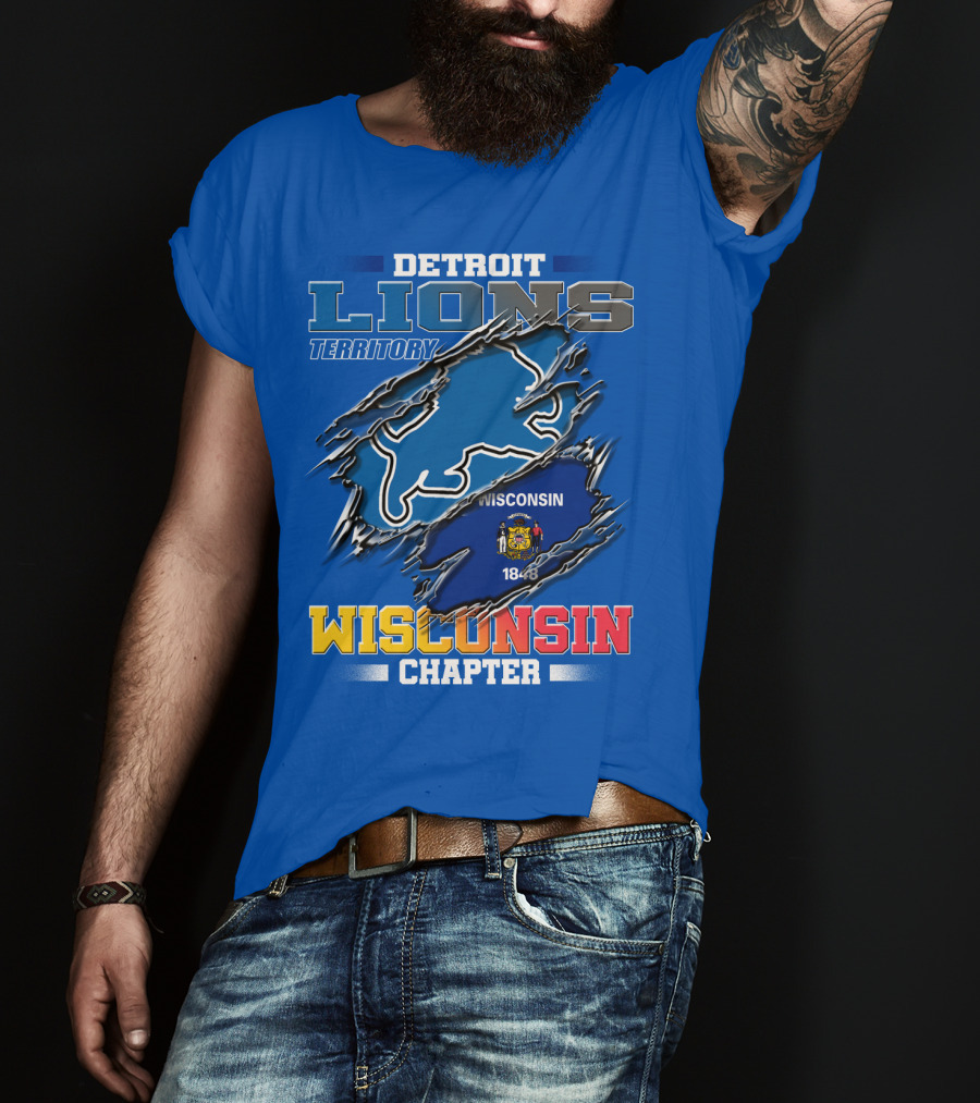 DETROIT LIONS TERRITORY WISCONSIN CHAPTER 1848 T-Shirt