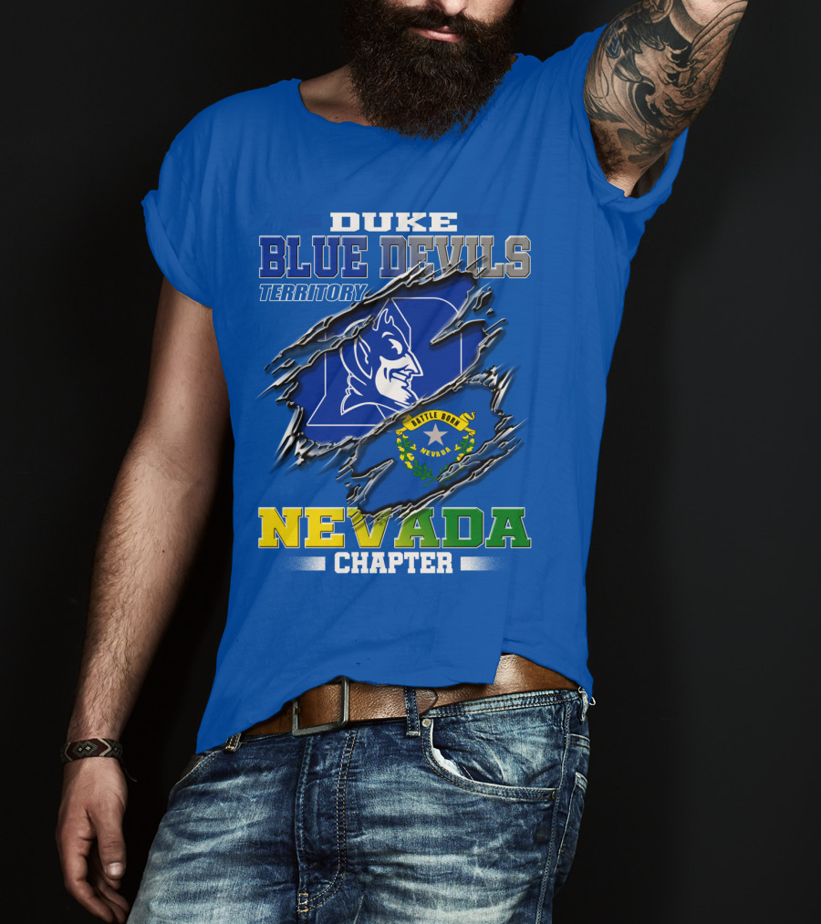 Duke Blue Devils Territory Nevada Chapter Battle Born Nevada T-Shirt