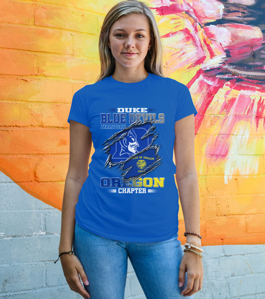 Duke Blue Devils Territory Oregon Chapter State Of Oregon 1859 T-Shirt
