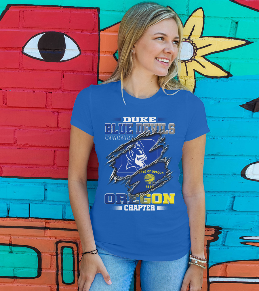 Duke Blue Devils Territory Oregon Chapter State Of Oregon 1859 T-Shirt