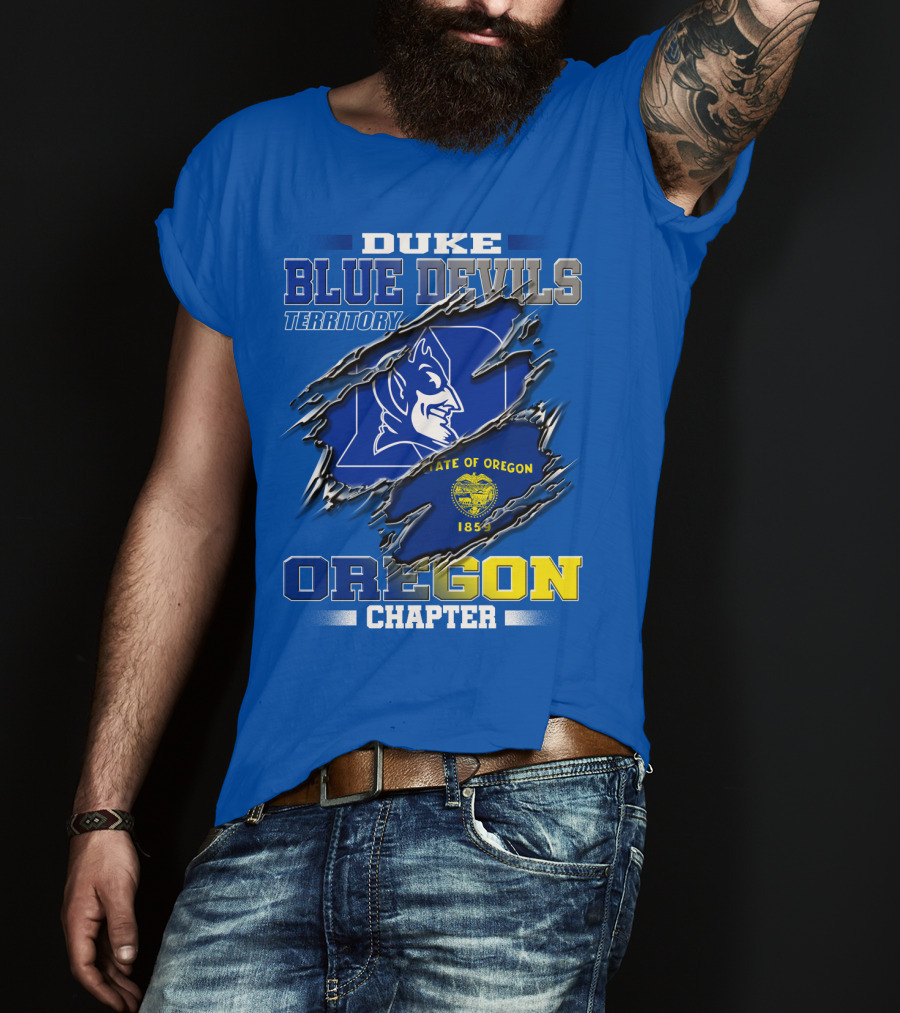 Duke Blue Devils Territory Oregon Chapter State Of Oregon 1859 T-Shirt