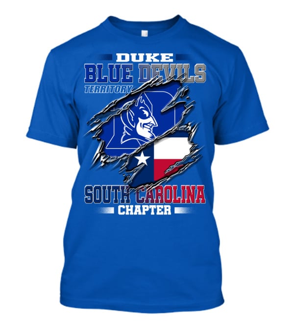 Duke Blue Devils Territory South Carolina Chapter Texas Flag T-Shirt