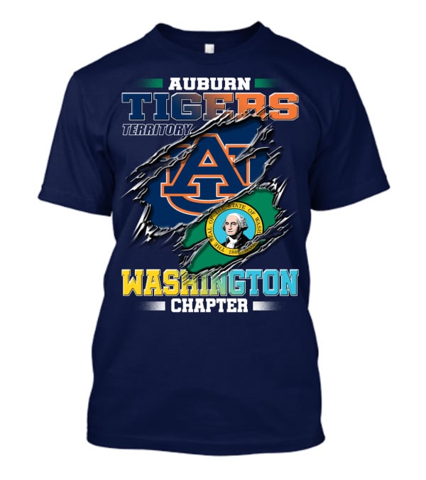 Auburn Tigers Territory Washington Chapter Seal Of Washington T-Shirt
