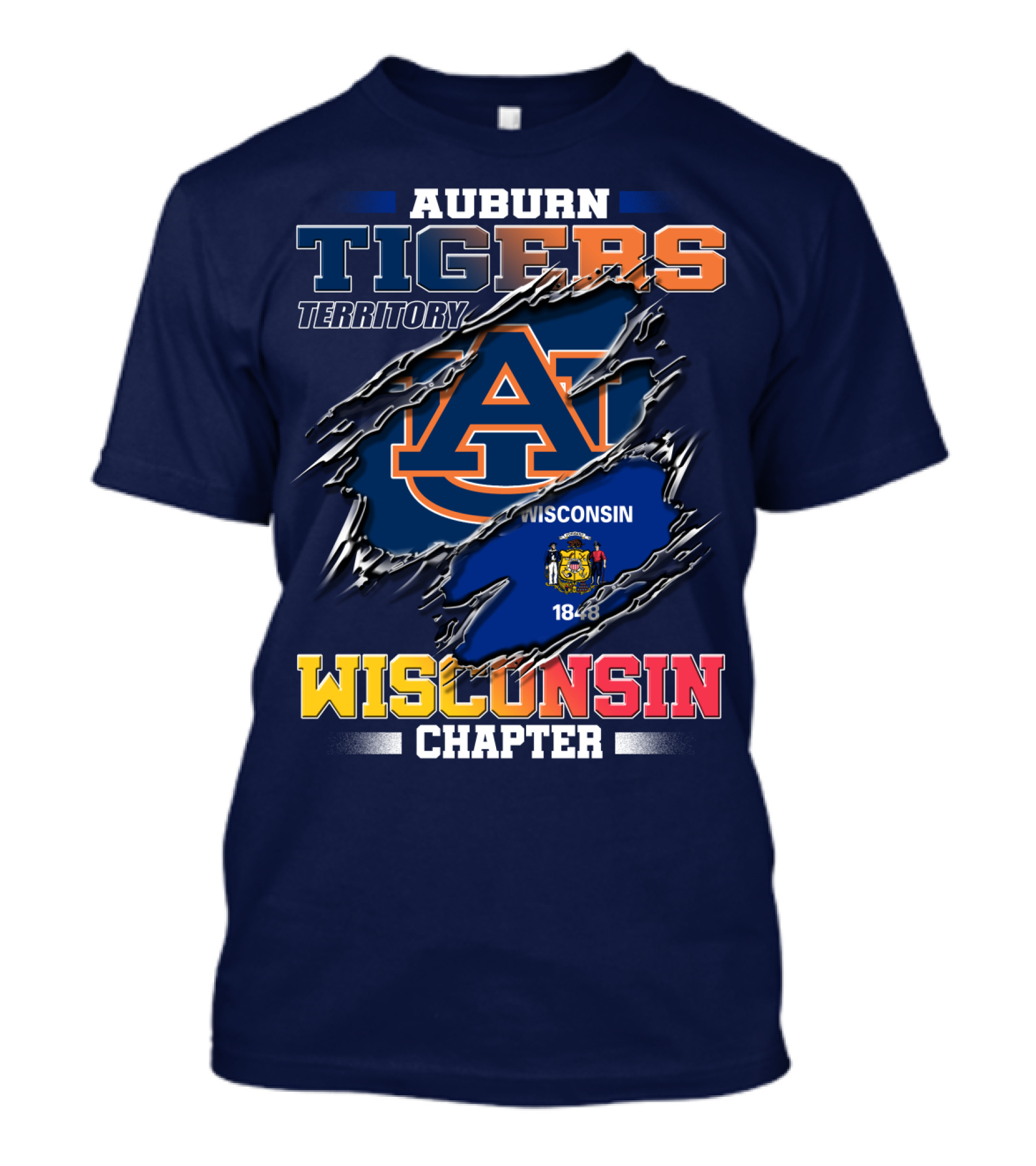 Auburn Tigers Territory Wisconsin Chapter 1848 T-Shirt