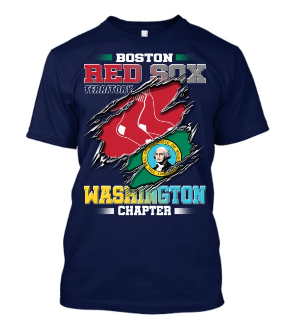 Boston Red Sox Territory Washington Chapter Seal Of The State Of Washington T-Shirt