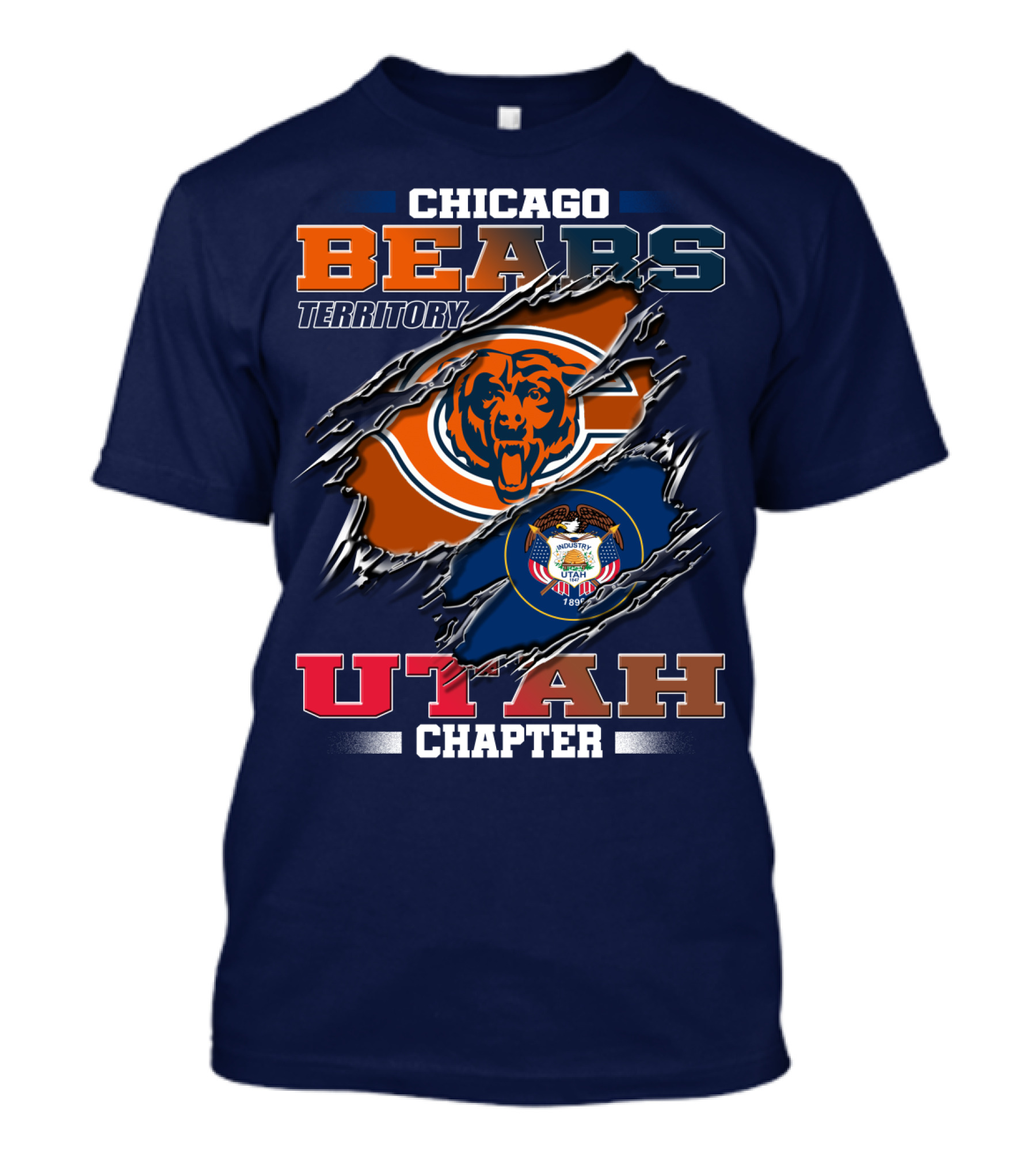 Chicago Bears Territory Utah Chapter T-Shirt