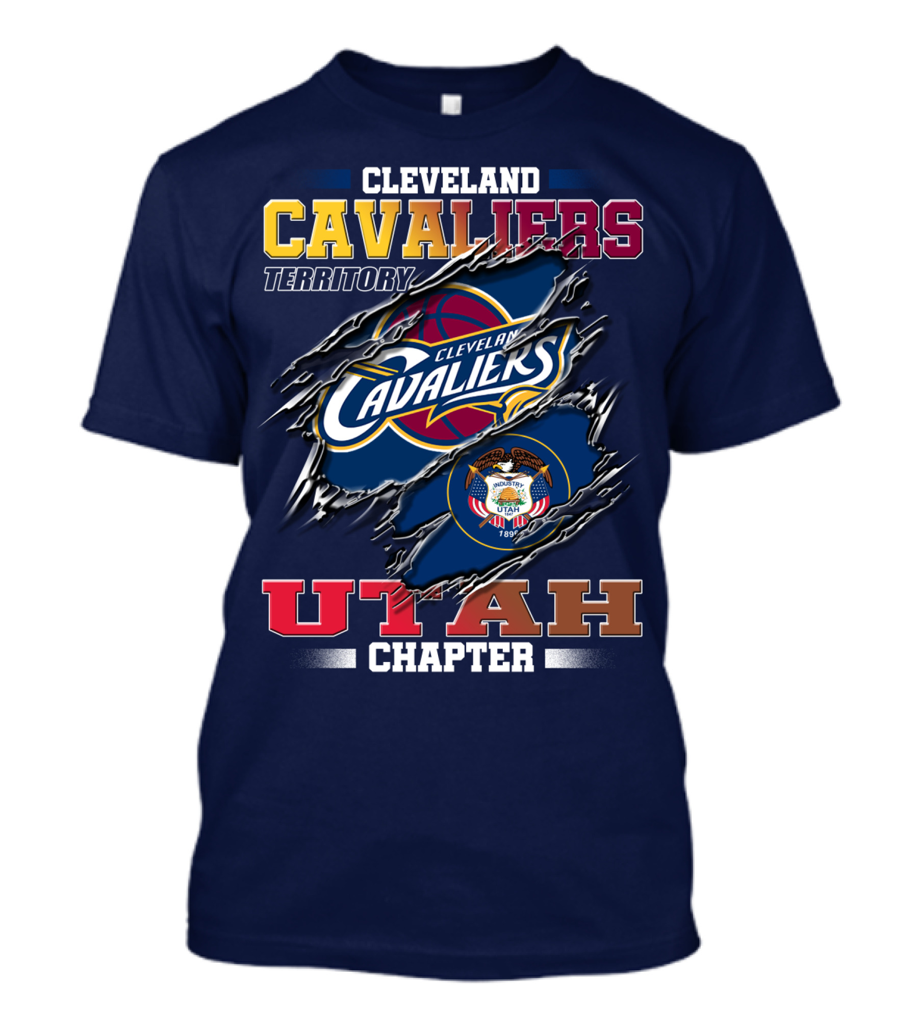 Cleveland Cavaliers Territory Utah Chapter NBA Fans 1896 T-Shirt