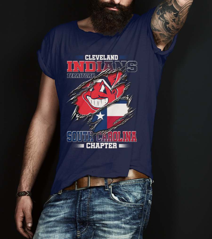 Cleveland Indians Territory South Carolina Chapter Texas Flag T-Shirt