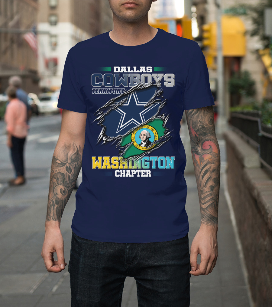 Dallas Cowboys Territory Washington Chapter Seal Of The State Of Washington T-Shirt