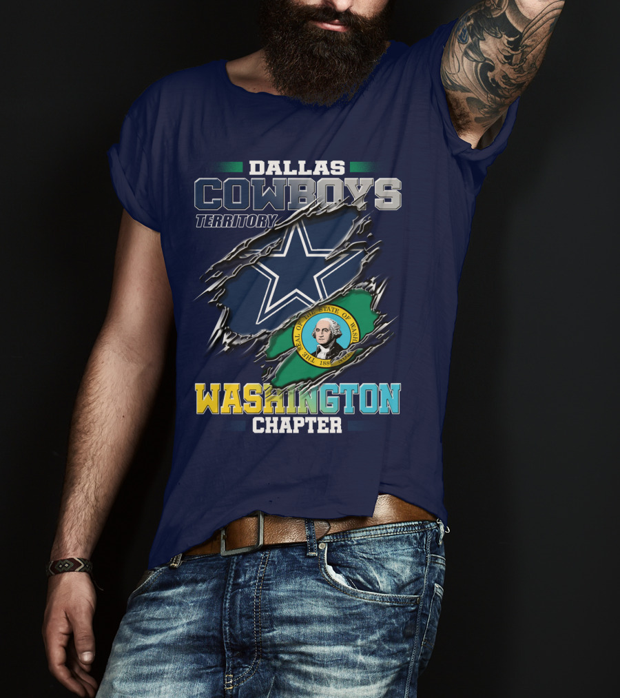Dallas Cowboys Territory Washington Chapter Seal Of The State Of Washington T-Shirt