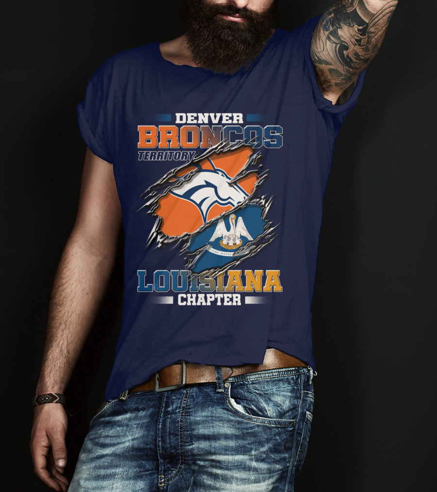 Denver Broncos Territory Louisiana Chapter T-Shirt