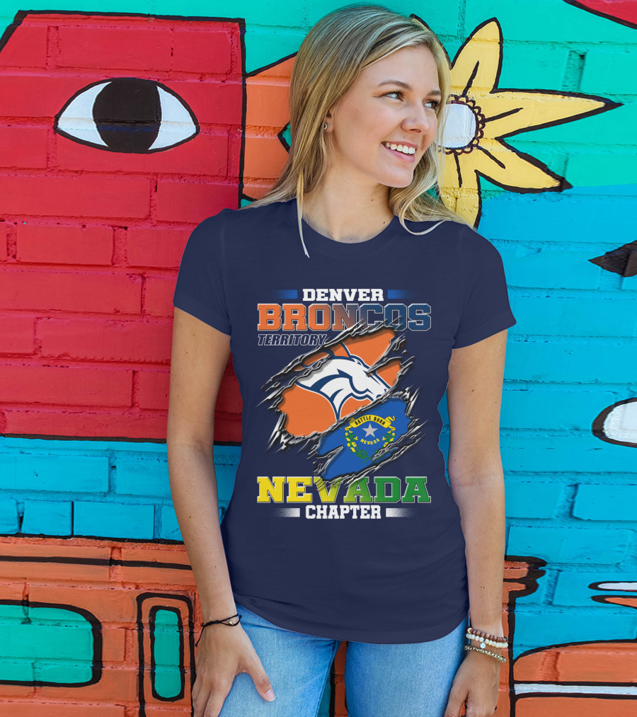 Denver Broncos Territory Nevada Chapter Battle Born T-Shirt