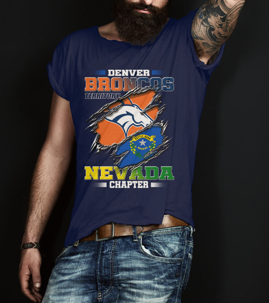 Denver Broncos Territory Nevada Chapter Battle Born T-Shirt
