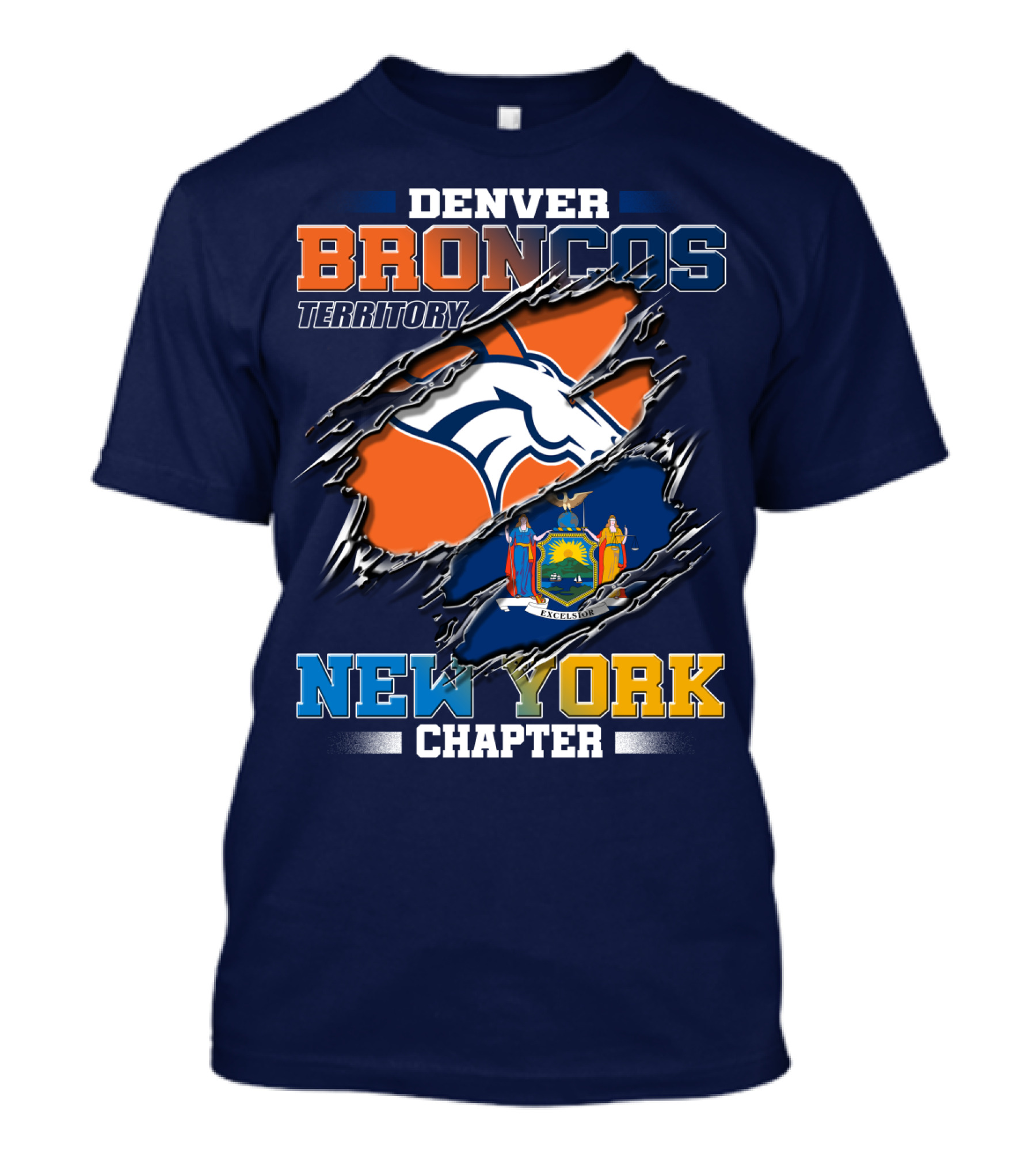 Denver Broncos Territory New York Chapter T-Shirt