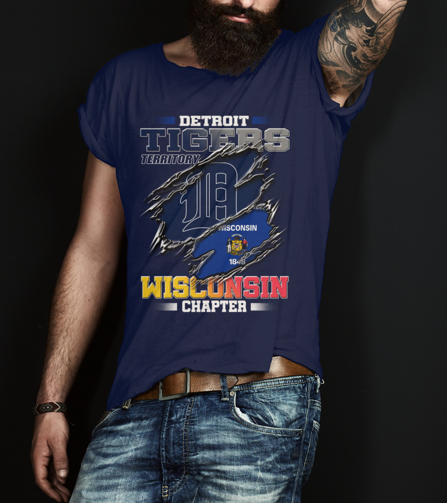 Detroit Tigers Territory Wisconsin Chapter 1848 T-Shirt