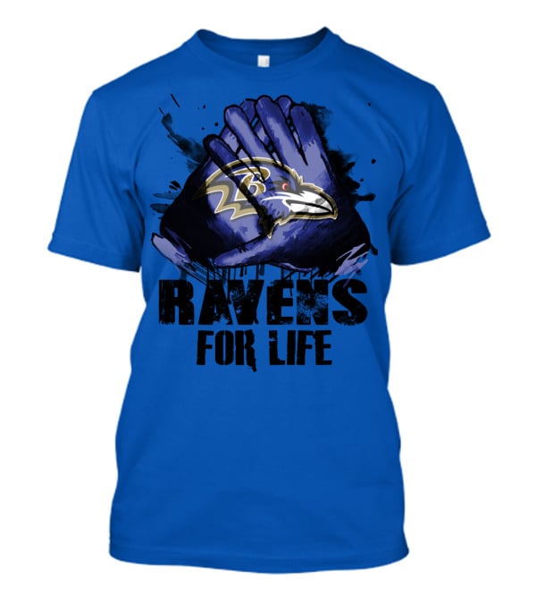 Baltimore Ravens For Life Fan Gear T-Shirt