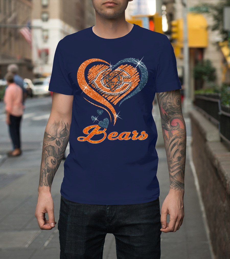 Bears Heart With Chicago Bears T-Shirt
