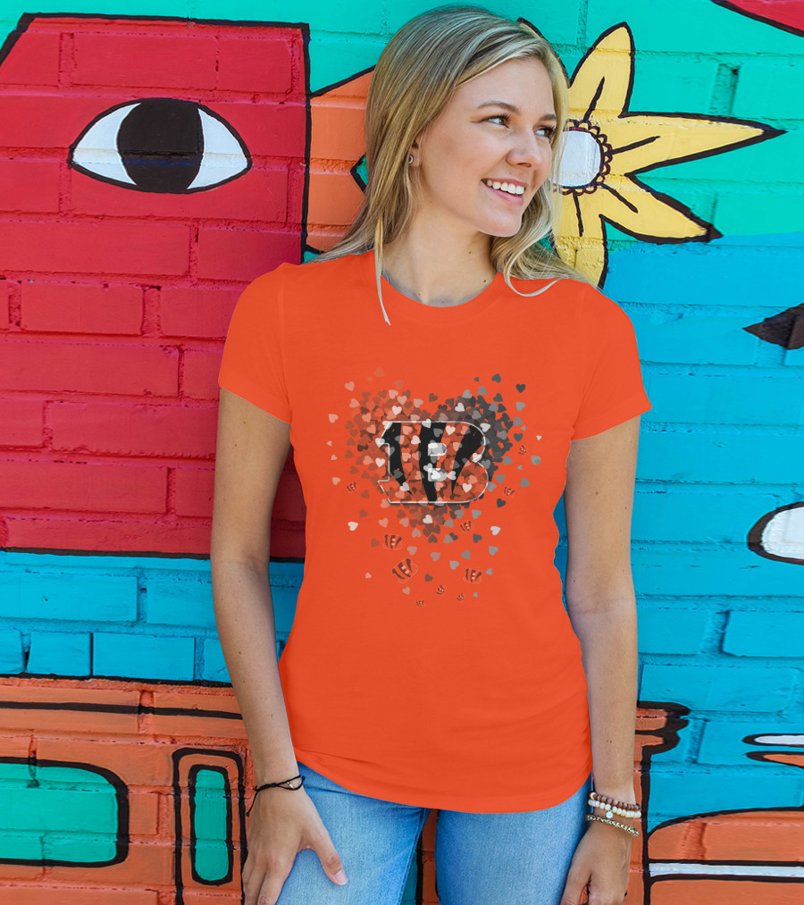 Cincinnati Bengals Heart T-Shirt