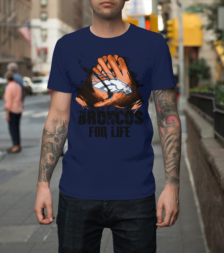 Broncos For Life Denver Broncos Glove T-Shirt