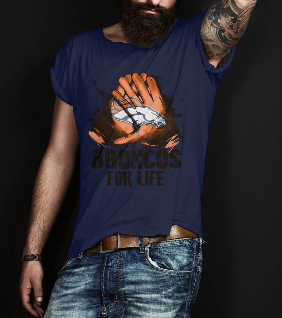 Broncos For Life Denver Broncos Glove T-Shirt