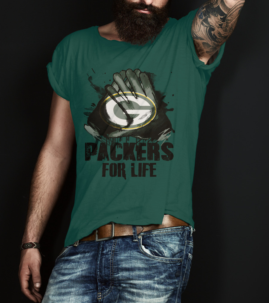 Packers For Life Green Bay Packers G T-Shirt