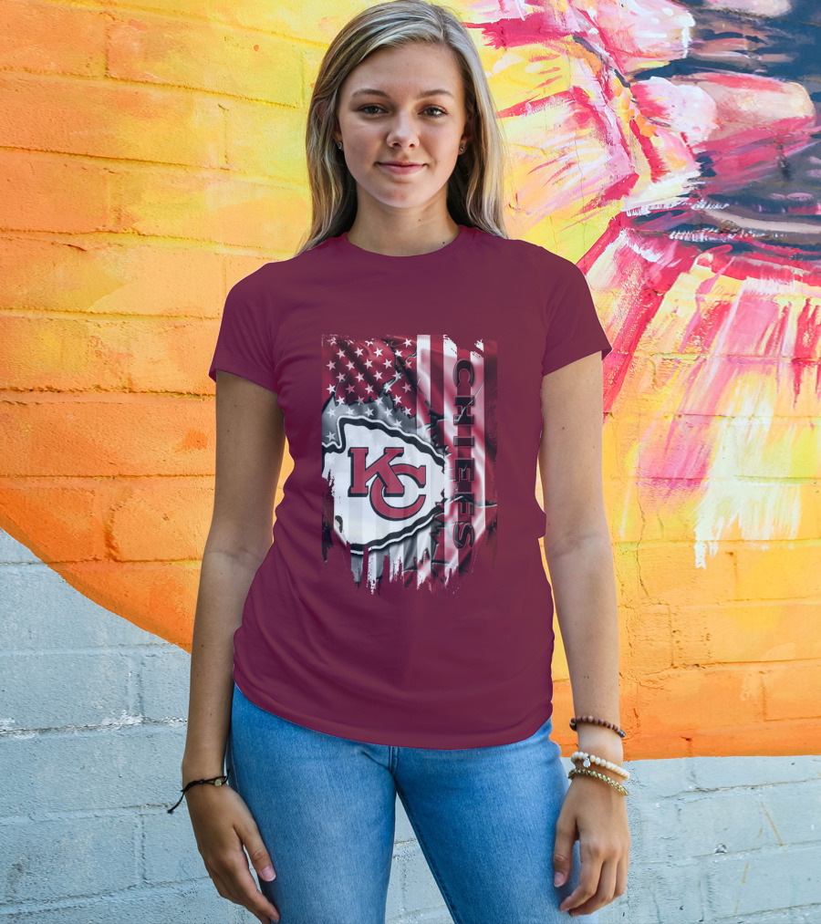 Kc Chiefs American Flag T-Shirt